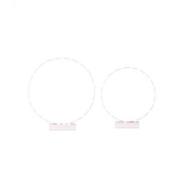 S/2 cerchi rosa baby c/led d.450xh.505- d.550xh.600